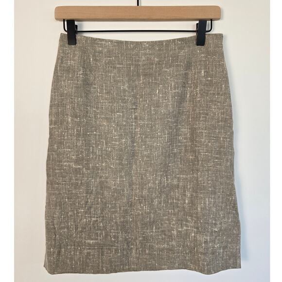 Valentino Beige Silk & Wool Blend Mini Skirt US 6 / Luxury Italian Designer - Picture 2 of 5